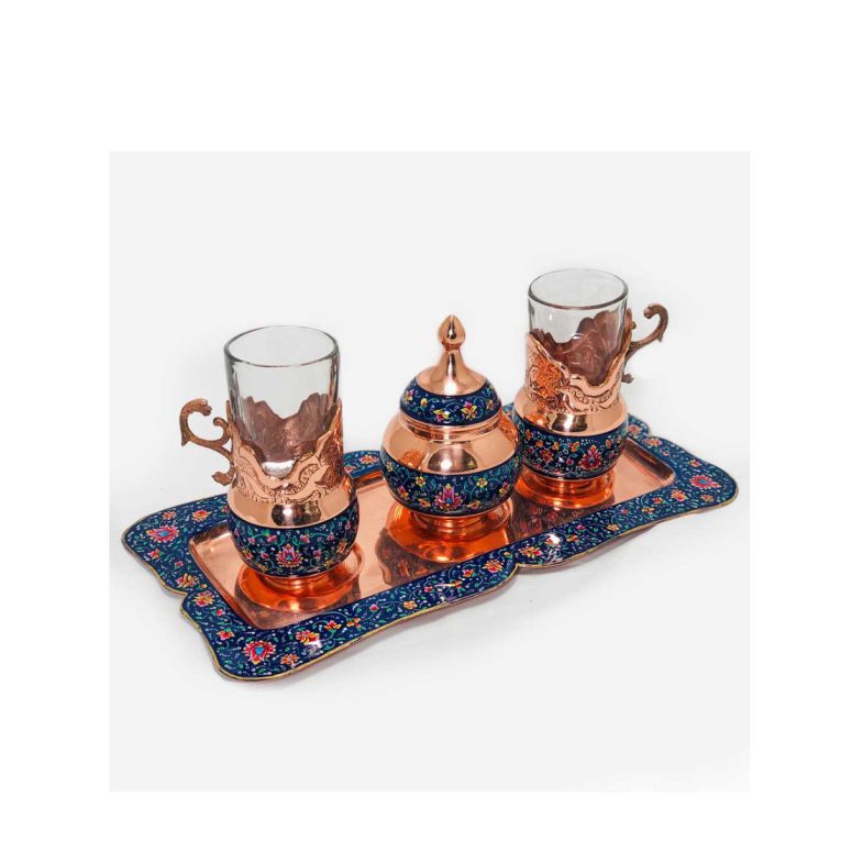 Kohan-Copper and Pardaz – tea set for 2 people