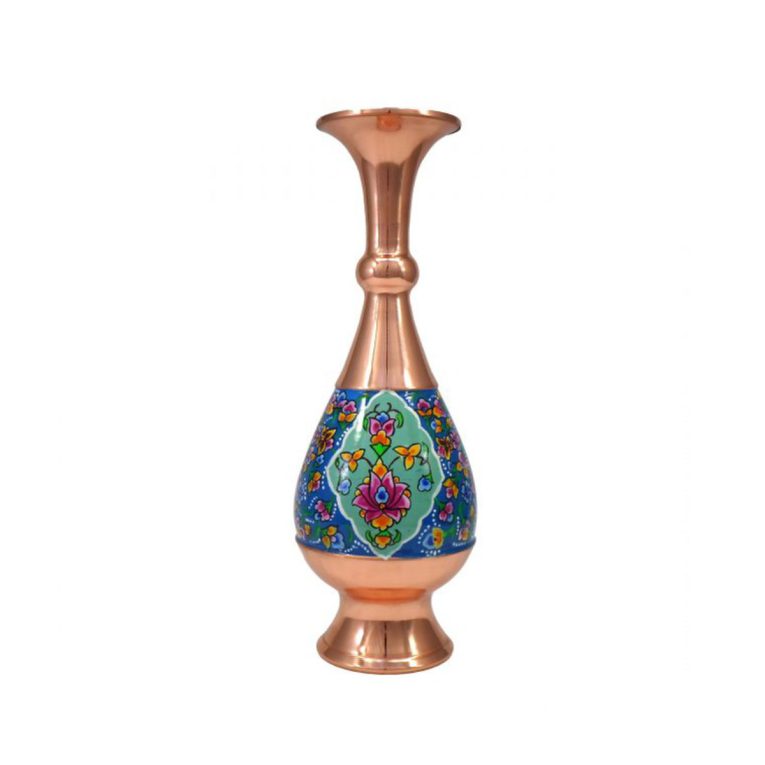 Turkan- Copper and Pardaz -Sarahi vase 25 cm